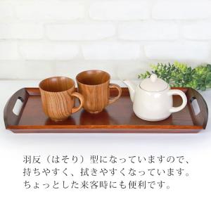 お盆 小長盆 コーヒートレー 天然木製 小盆 ...の詳細画像3