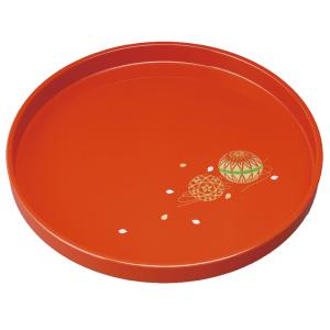 みよし漆器本舗 【2点5%OFFクーポン有】 天然木製 7寸 布張丸盆 根来