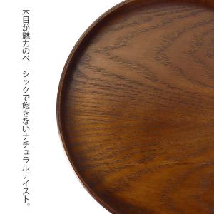 天然木製 丸盆 9寸 27cm 木目 お盆 白...の詳細画像1