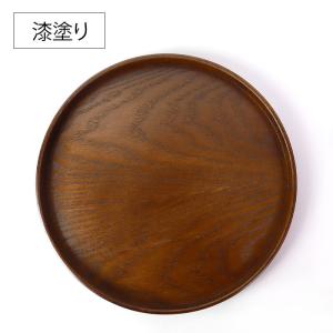 天然木製 丸盆 9寸 27cm 木目 お盆 白...の詳細画像3