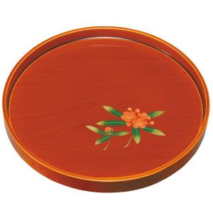 みよし漆器本舗 紀州塗り くりぬき 丸盆 トレー 木製 厚型 白木 27cm 9