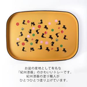 50%OFF ねこcafeトレー 梨地 約35...の詳細画像1