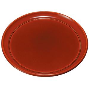 みよし漆器本舗 天然木製 7寸 布張丸盆 曙 漆塗り おぼん トレイ 黒