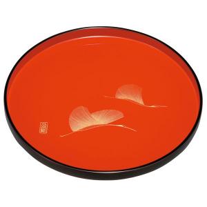 みよし漆器本舗 紀州塗り お盆 トレー 10寸 30cm 丸盆 玉虫塗 金縁付