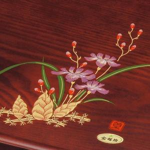 紀州塗り 尺7寸 舟型 長手盆 黒檀杢 山路(...の詳細画像1