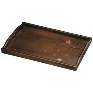 みよし漆器本舗 紀州塗り 尺6寸 長手盆 杢塗分け 春秋 月うさぎ お盆