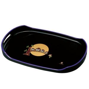 みよし漆器本舗 紀州塗り 尺寸 丸盆 松鶴 お盆 トレー トレイ おぼん