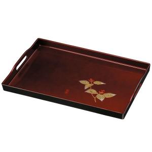 会津塗り 会津漆器 長手盆 長角盆 トレイ 黒塗り 水芭蕉 17.0 会津塗り 会津漆器 長手盆 長角盆 トレイ 黒塗り 水芭蕉 17.0 Amazon