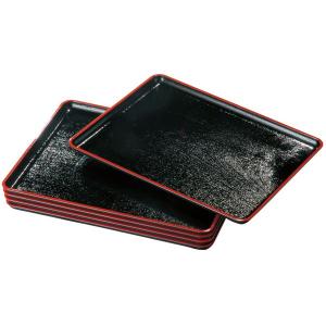 みよし漆器本舗 定食盆 黒渕朱 尺2寸 36cm トレー お盆 おぼん トレイ
