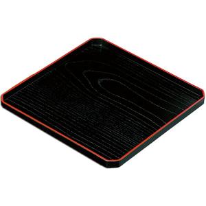 角切盆 黒 桂杢 紀州塗り ９寸 27cm お盆 トレー トレイ おぼん 日本製 国産 お膳 和風 おしゃれ 黒 ブラック 正方形 飲食店 業務用