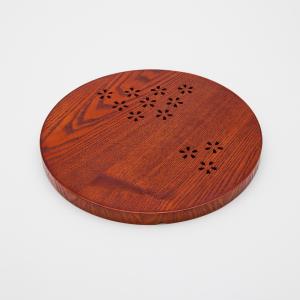 クーポン有 丸盆 天然木製 30cm 尺寸 お...の詳細画像4