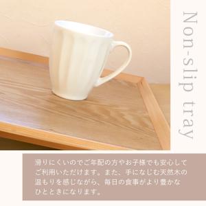 トレー 木製 42cm ノンスリップ お盆 羽...の詳細画像3