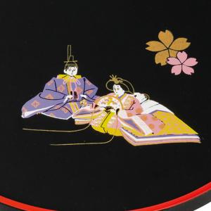 紀州塗り お盆 トレー 8寸 24cm 丸盆 ...の詳細画像1