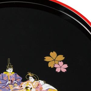 紀州塗り お盆 トレー 8寸 24cm 丸盆 ...の詳細画像2