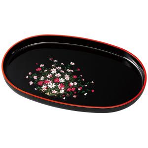 みよし漆器本舗 半月盆 39cm 尺3寸 半月 両面膳 5枚組 リバーシブル