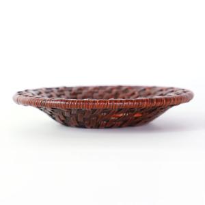 茶托 籐編 漆塗り 4寸 12cm 1枚 茶た...の詳細画像3