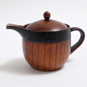 みよし漆器本舗 急須 かわいい 天然木製 おしゃれ きゅうす 渕布張 漆