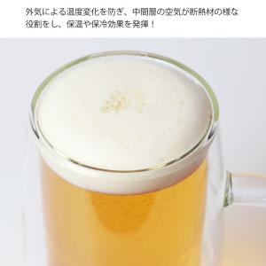 ビールジョッキ グラス ダブルウォール おしゃ...の詳細画像5
