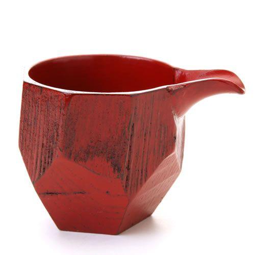 天然木製 片口（Ｌ） 根来 漆塗り 酒器 日本酒 小鉢 ボウル 食器 ソース ドレッシング 調味料に...