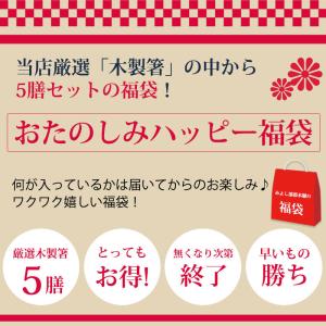 数量限定 福袋 お箸5膳 木製 箸 5膳セット...の詳細画像1