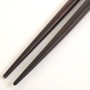 天然木製 お箸 市松箸 おはし 黒 23cm ...の詳細画像5