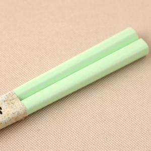 天然木製箸 六角オパールグリーン 23cm お箸 おはし