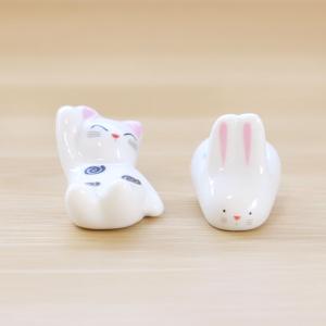 箸置き 白猫 白兎 陶器 箸 置き カトラリー...の詳細画像4