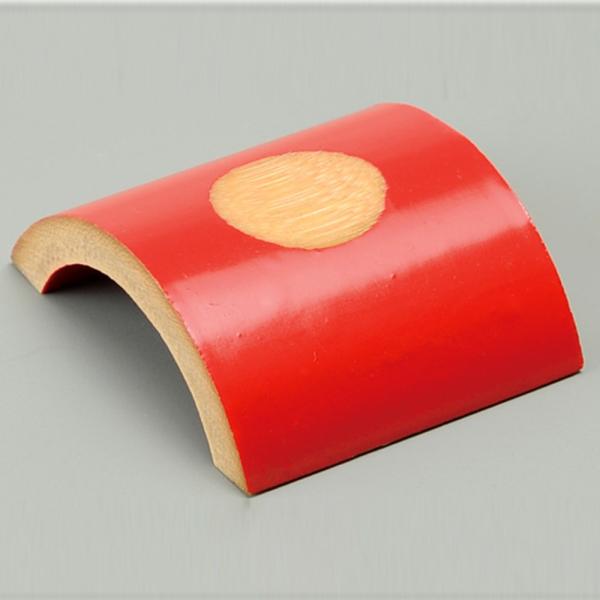 天然竹製 箸置き ドット 赤 おしゃれ はしおき シンプル