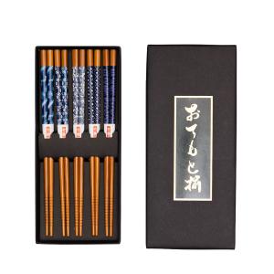 みよし漆器本舗 50%OFF 天然木製 箸 5膳セット 彩り花 ギフトBOX入り