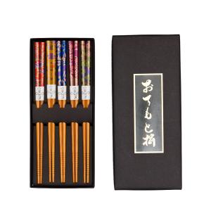みよし漆器本舗 天然木製 箸 5膳セット 寄木 ギフトBOX入り お箸 おは
