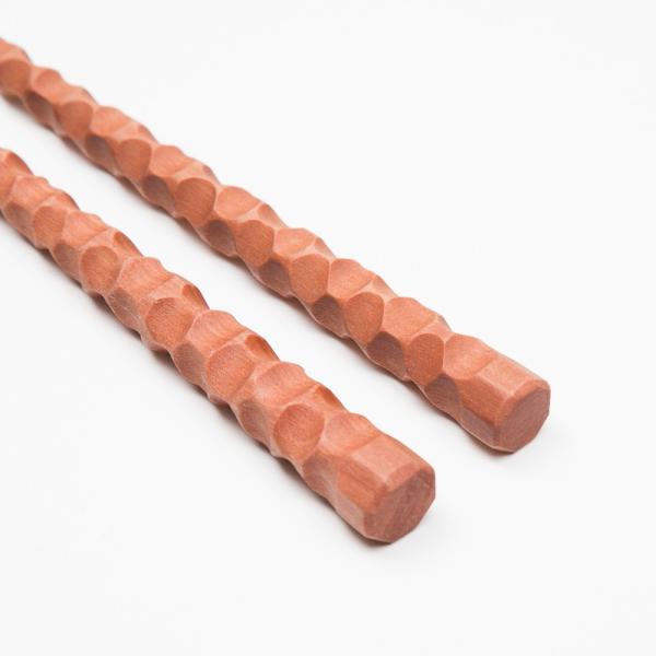 天然木製 箸 鬼に金棒 削り サオ 24.5cm 食洗機対応 お箸 おはし TOUGEI