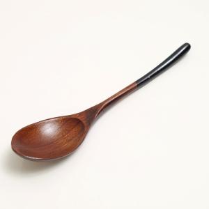 50%OFF 天然木製 スプーン 20cm カレー 波型カレースプーン 漆塗り