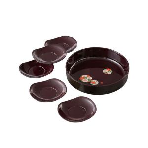 みよし漆器本舗 菓子鉢 菓子器 9寸 27.5cm 溜朱 円形 おしゃれ 和菓子