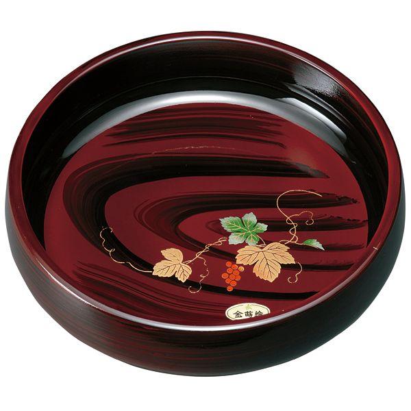 紀州塗り 7.5寸 菓子鉢 杢目 ツタ 日本製 国産