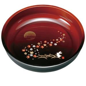菓子器 菓子鉢 18cm 雅 木製 天然木 漆 （ 菓子皿 菓子盆 ふた付き