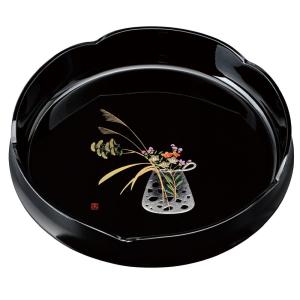 みよし漆器本舗 紀州塗り 6寸 菓子器 菓子鉢 蓋付き ほほえみ