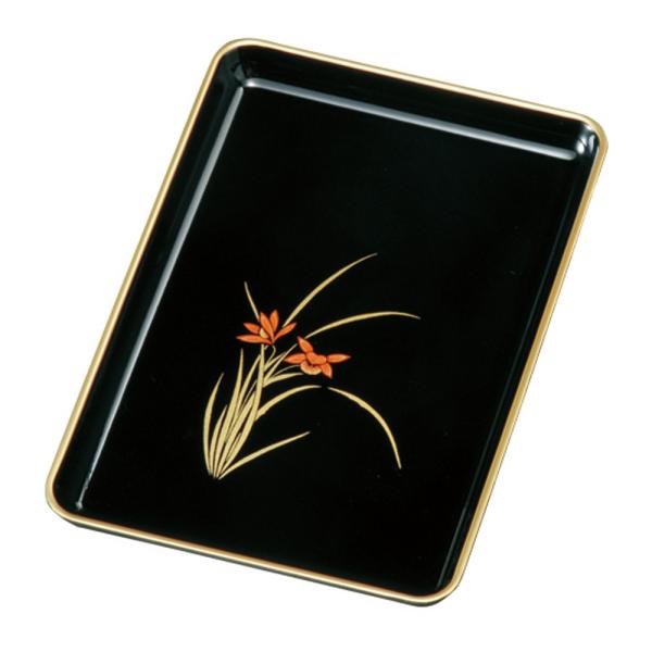 切手盆 祝儀盆 日本製 お盆 トレー 和 7寸 21cm PC 金渕付 らん 国産 おぼん とれい ...