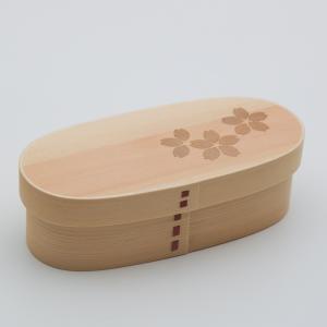 お弁当箱 曲げわっぱ スリム型 弁当箱 SAKURA 400ml 1段 曲げわっぱ弁当箱 まげわっぱ 女子 子供 女の子 男の子 スリム 送料無料