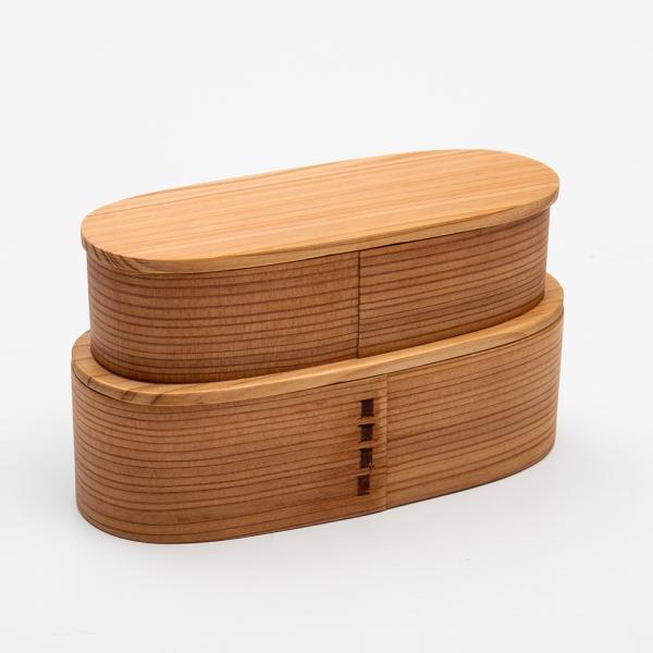 お弁当箱 曲げわっぱ二段入子 弁当箱 赤身 700ml 2段 曲げわっぱ弁当箱 まげわっぱ 男子 大...