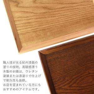 トレー お盆 木製 30cm 四方盆 ノンスリ...の詳細画像2