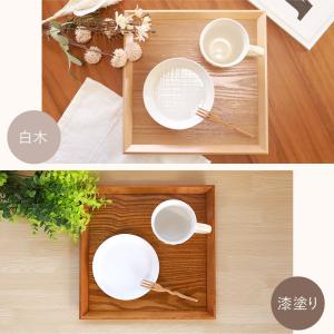 トレー お盆 木製 30cm 四方盆 ノンスリ...の詳細画像5