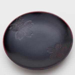 天然木製 ４寸 銘々小皿 桜 曙 漆塗り 12.8cm｜miyoshi-ya