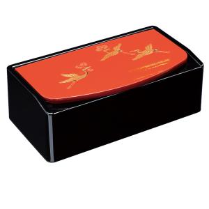 みよし漆器本舗 紀州塗り ティッシュボックス 鏡付き 春秋 金蒔絵 和風