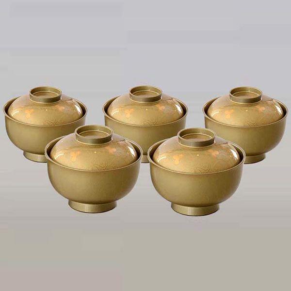 送料無料 お椀 お碗 蓋付 雑煮椀揃え KIN（5客組） 日本製 国産 汁椀 おわん スープボウル ...