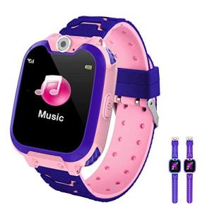 スマートウォッチ 子供腕時計 多機能 SIMカード 対応電話 目覚まし 娯楽音楽 カメラ 3-12歳 おもちゃ 男の子 女の子 誕生日 クリスマス プ