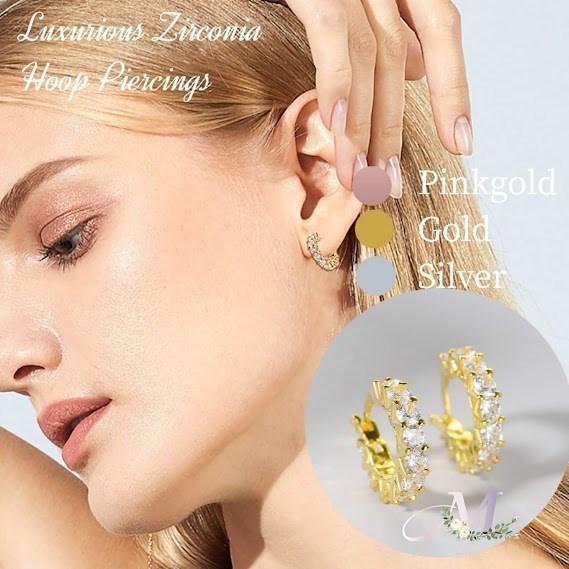 フープピアス 小さい ピアス アレルギー対応 14K 14金 レディース フープ ピンクゴールド ゴ...