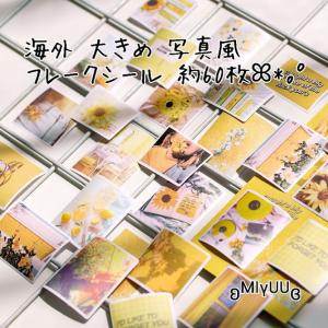 コラージュ素材 シール 海外 韓国風 手書き イラスト風 フレークシール