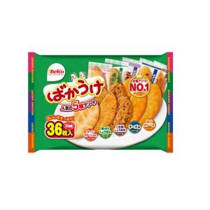 5種類のばかうけ ファミリーサイズ ばかうけアソート 10袋（アソート360枚卸特価） 栗山米菓｜mizota