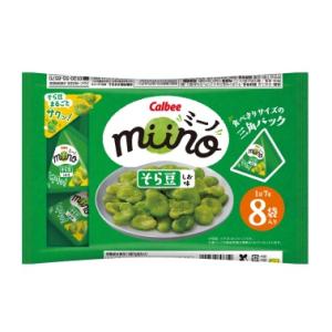 カルビー miino そら豆 しお味三角パック 56g 12コ入り 2025/04/21発売