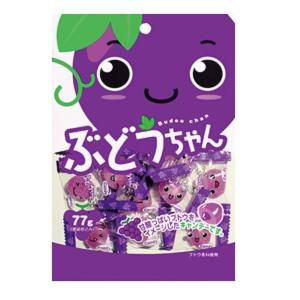 川口製菓 ぶどうちゃん 68g×1袋   グレープキャンデー あめ アメ 飴